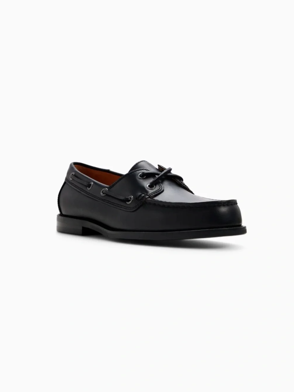 G.H. Bass Regatta Boat Shoes Black Leather Men’s Size 10.5 NIB New in Box